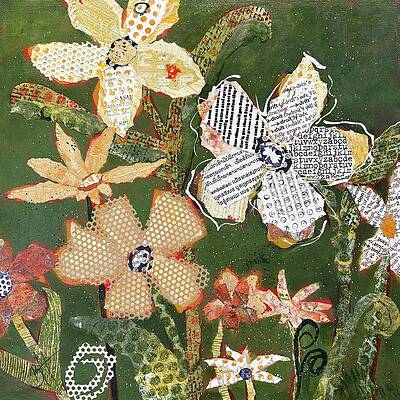 Collage Wall Art featuring the mixed media Let Your Garden Grow by Beth Hanson