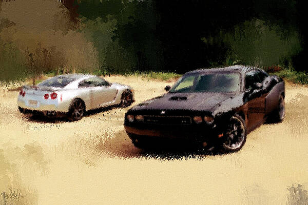 Sports Wall Art featuring the painting Race Across The World by Gradify Creations