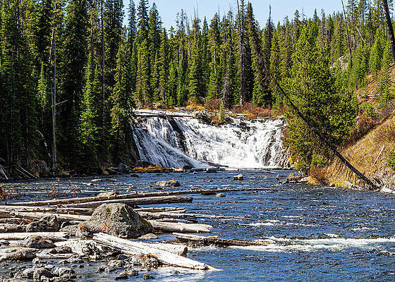 Serene Forest Waterfall Scene Photograph