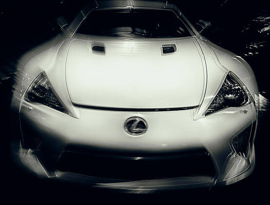 Wall Art featuring the photograph Lexus LFA Black And White 0750-301 by Neptune Images