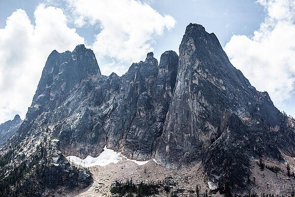 Wall Art featuring the photograph Liberty Bell Mountain North Cascades Highway In The Spring By Omashte by Omaste Witkowski