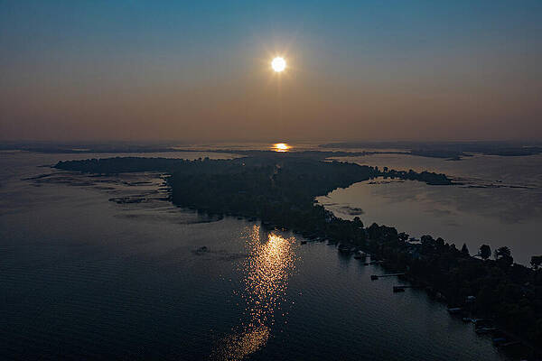 Lake Wall Art featuring the photograph Lida Sunset by Matt Halvorson