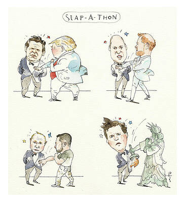 Slap-A-Thon with Famous Figures Painting