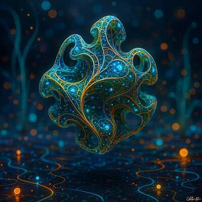 Intricate Cosmic Structure Wall Art