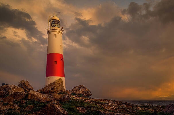 Landscape Photograph - Lighthouse At Portland Bill by Chris Boulton