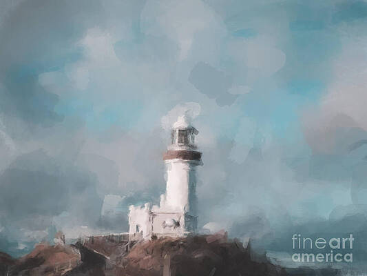 Painting - Lighthouse In The Clouds by Gary Arnold
