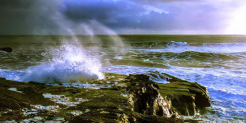 Sky Photograph - Lighthouse Point Beach Santa Cruz California by Tommy Farnsworth