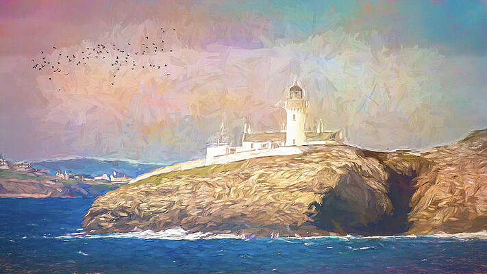 Architecture Wall Art featuring the photograph Lighthouse With Painterly Effect by Sue Leonard