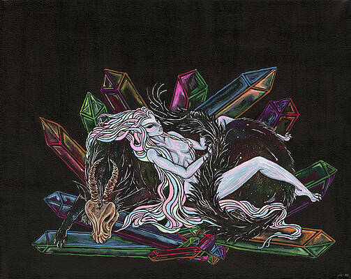 Wall Art featuring the painting Lights In The Void by Megan Thompson