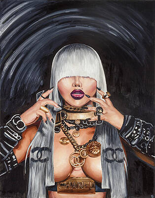 Beauty Wall Art featuring the painting Lil' Kim by Brian Allen