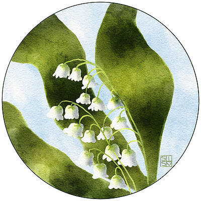 Flower Wall Art featuring the digital art Lily Of The Valley by Snow Iris Studio