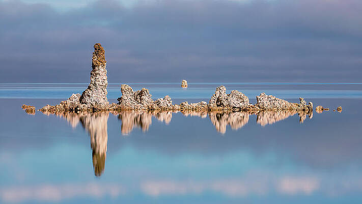 California Wall Art featuring the photograph Limestone Reflections - Mono Lake - Lee Vining California by Mike Lee