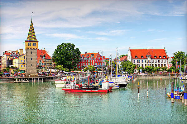 Germany Wall Art featuring the photograph Lindau Harbor 2 by Tatiana Travelways