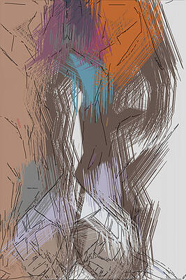 Drawing - Linear Emotion by Rafael Salazar