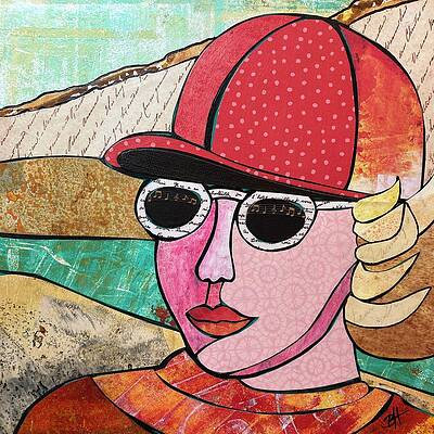 Collage Wall Art featuring the mixed media Listen To The Music by Beth Hanson