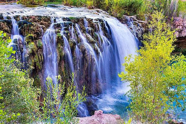Wall Art featuring the photograph Little Navajo Falls by Adam Mateo Fierro