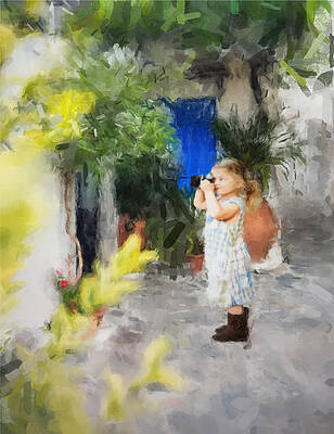 Painting - Little Photographer by Gary Arnold