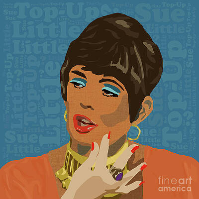 Portrait Wall Art featuring the digital art Little Top Up Sue by BFA Prints
