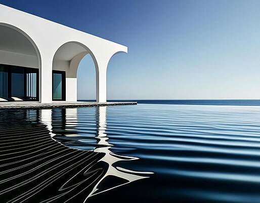 Architecture Wall Art featuring the digital art Little Wavelets by Eris And AI