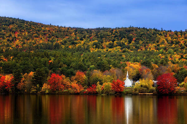 Wall Art featuring the photograph Little White Church NH by Susan Candelario