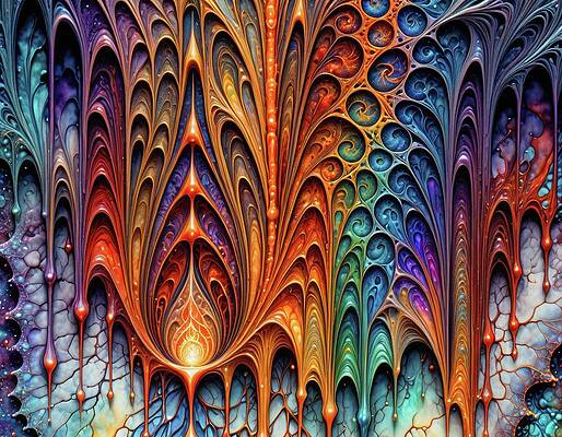 Vibrant Digital Art - Live Pigments by Eris And AI