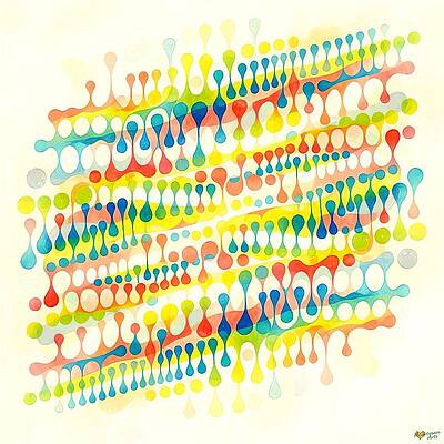 Colorful Abstract Drops Wall Art