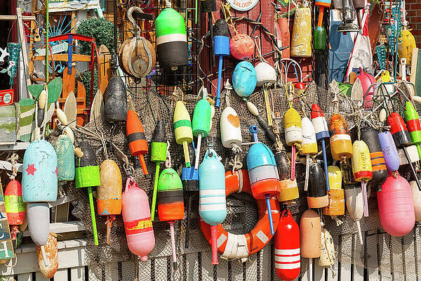 Maine Wall Art featuring the photograph Lobster Pot Buoys by Donna Twiford