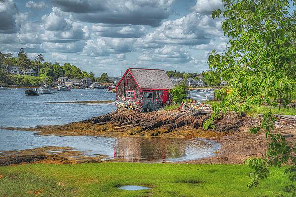 Maine Wall Art featuring the photograph Lobster Shack In Mackerel Cove by Penny Polakoff