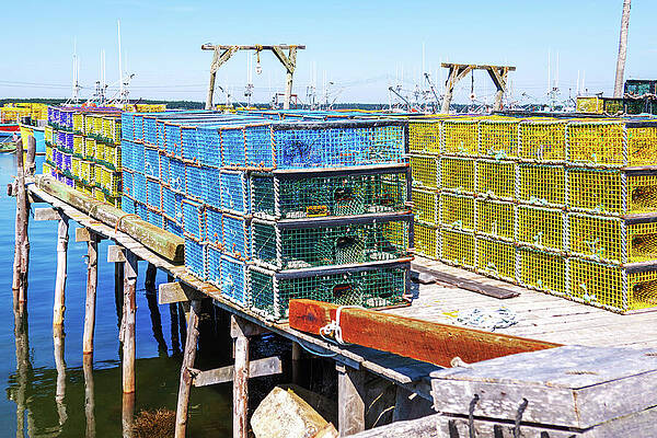 Wall Art featuring the photograph Lobster Traps - Nova Scotia, Canada by Tatiana Travelways