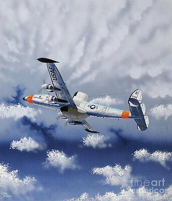 Airplane Wall Art featuring the painting Lockheed EC-121 Constellation by Steve Ferguson