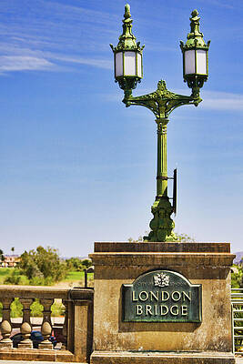 Arizona Photograph - London Bridge Original Sign, Arizona by Tatiana Travelways
