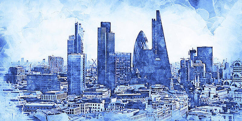 Historical Painting - London Cityscape - 16 by AM FineArtPrints