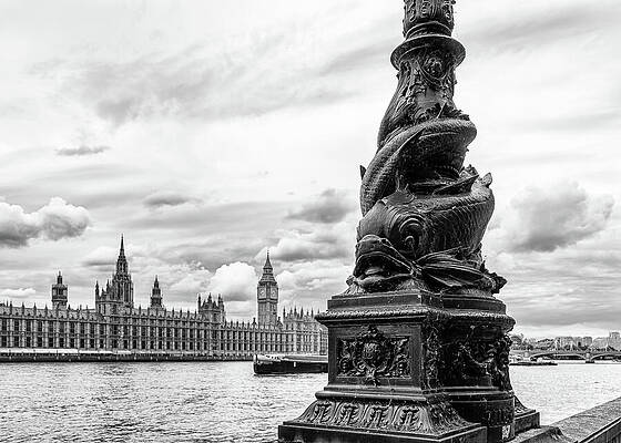 Unite Kingdom Wall Art featuring the photograph London Lampposts by Shirley Mitchell