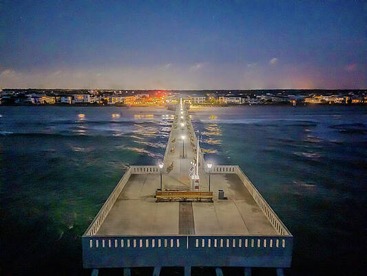 Pier Wall Art featuring the photograph Long Pier View by Oceanic SkyView