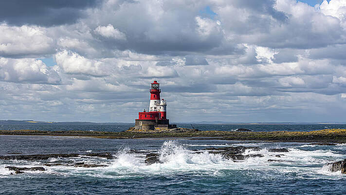 Lighthouse on a Stormy Sea Wall Art