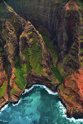 Paradise Photograph - Looking Down On The Na Pali Coast - Kauai, Hawaii - Vertical by Abbie Warnock