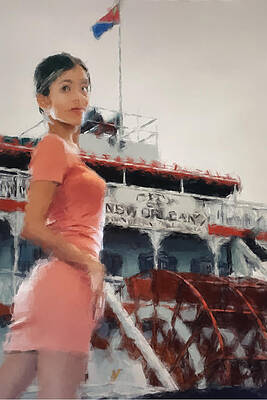 Louisiana Wall Art featuring the painting Louisiana Riverboat by Gary Arnold