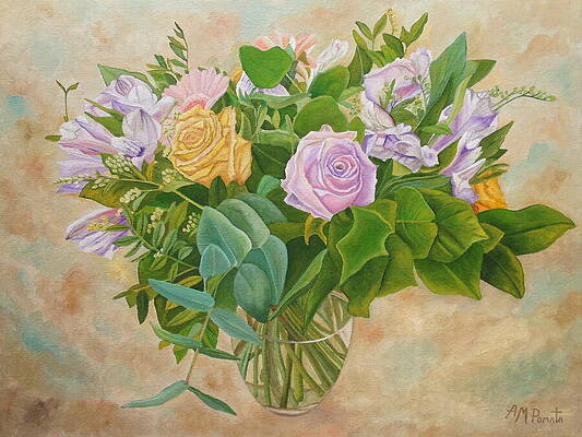 Wall Art featuring the painting Love And Respect by Angeles M Pomata