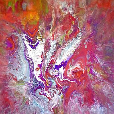 Vibrant Wall Art featuring the painting Love Dance by Art From the Heart