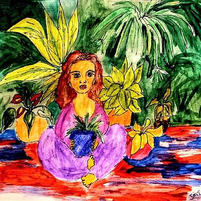 Woman Wall Art featuring the painting Love Nest by Stacey Torres