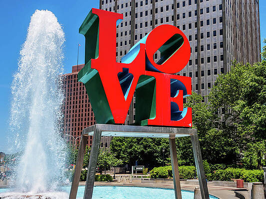 Philadelphia Wall Art featuring the photograph Love Park Philadelphia by Louis Dallara