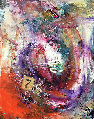 Abstract Wall Art featuring the painting Love's Innermost by Rodney Frederickson