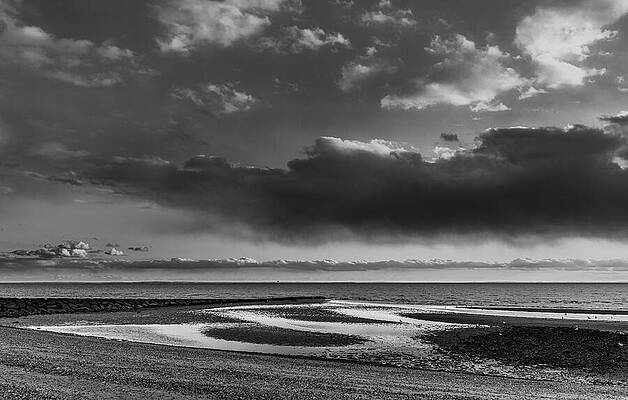 Cloud Photograph - Low Tide Curves by Rich Kovach
