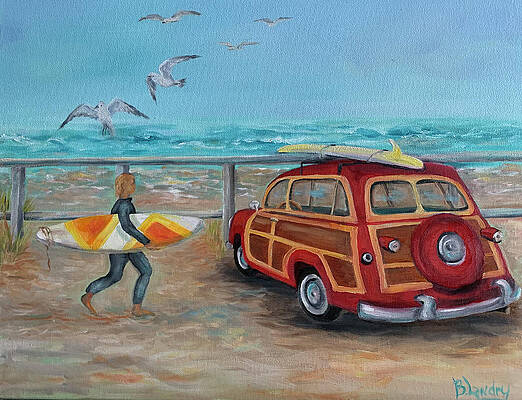 Wall Art featuring the painting Low Tides Good Vibes II by Barbara Landry