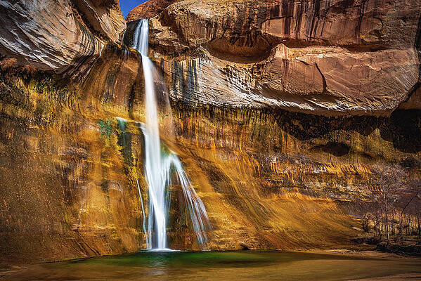 Unique Photograph - Lower Calf Creek Falls And Wall, Utah by Abbie Warnock