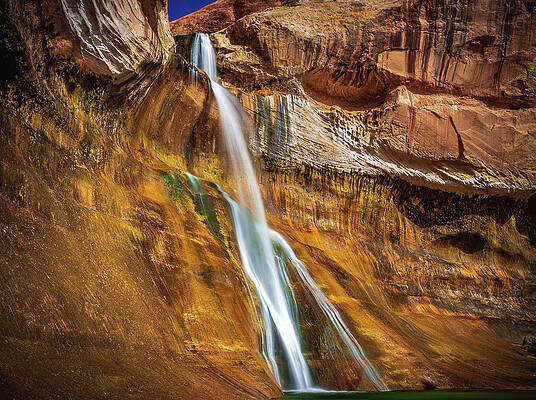 Landscape Photograph - Lower Calf Creek Falls, Utah - Side View by Abbie Warnock