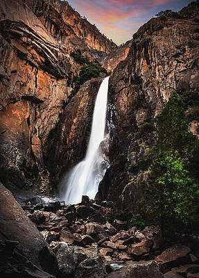 California Photograph - Lower Yosemite Falls, California by Abbie Warnock