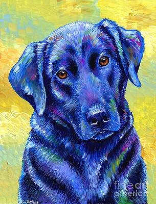 Colorful Labrador Portrait Painting