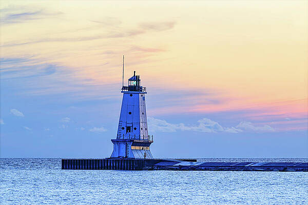 Lighthouse at Sunset Wall Art