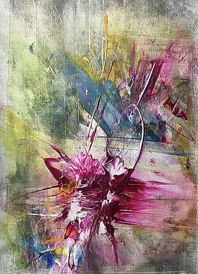 Abstract Wall Art featuring the painting Luminous Fall by Rodney Frederickson